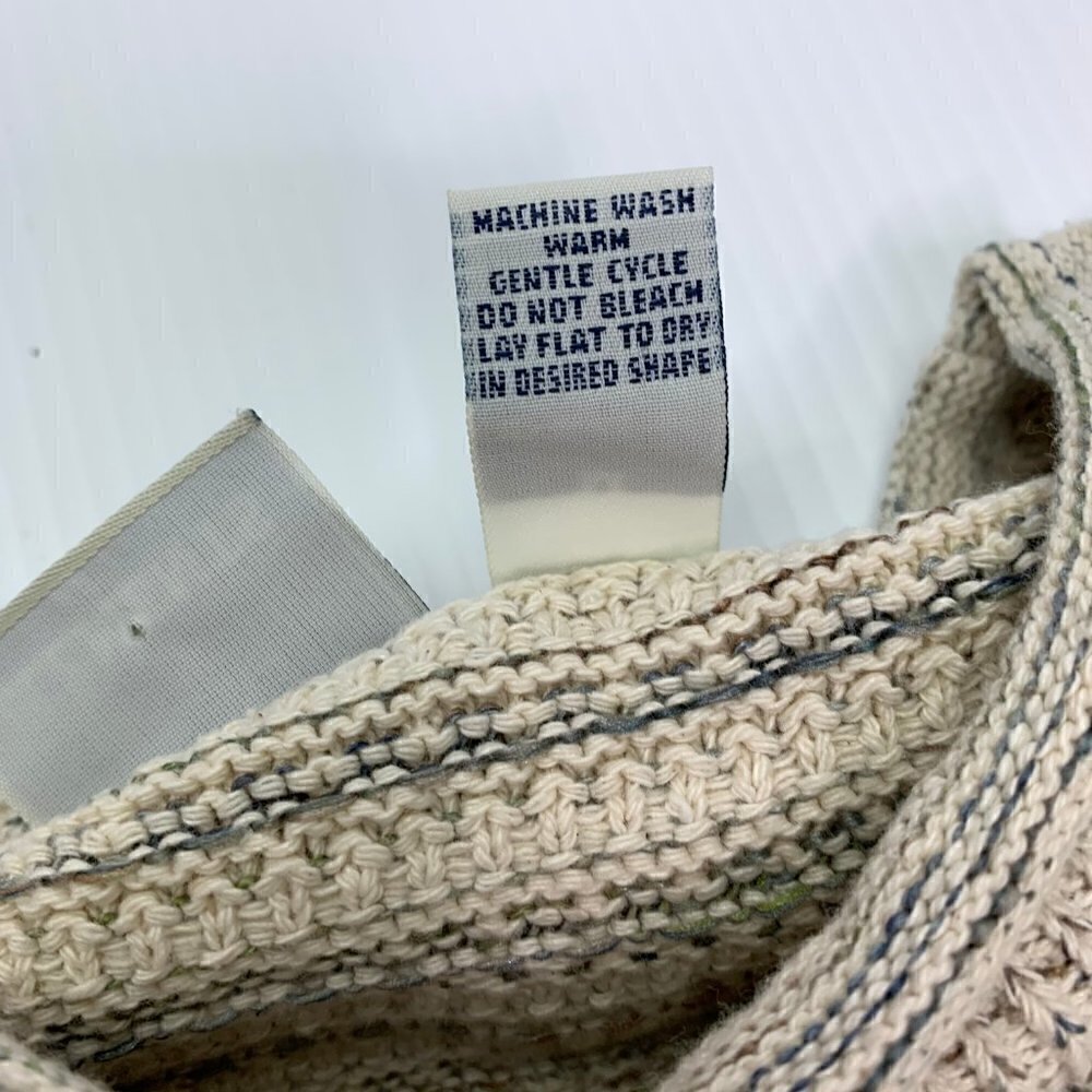 Classic Elements Sweater Medium Textured Tan Knit… - image 7